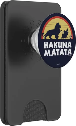 Vista 7 de Disney Lion King Simba Timon Pumbaa Hakuna Matata Sunset PopSockets estándar PopGrip