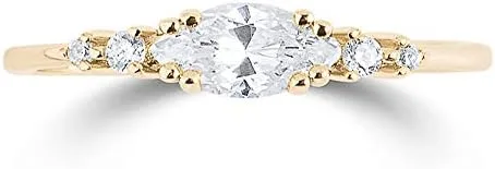 Vista 2 de Milla 925 Sterling Silver or 14K Gold Plated Sterling Silver Stackable CZ Cluster Ring for Women AAAAA Cubic Zirconia Hypoallergenic Tarnish