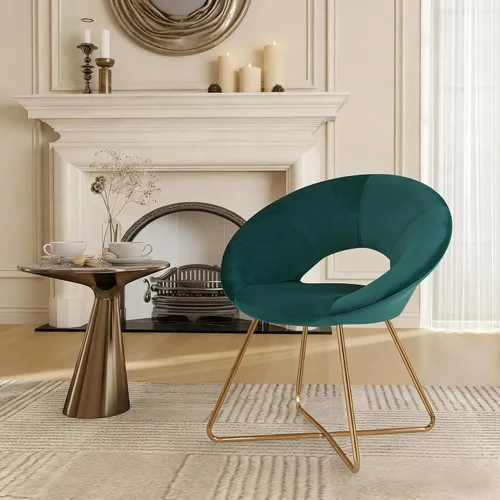 Vista 6 de Duhome. - Sillas con diseño moderno de mediados de siglo, para el comedor y la sala de estar, con patas de metal negras industriales, 1 unidad.