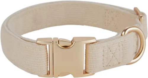 Vista 22 de Collar de algodón suave para perro con hebilla de metal, ajustable, resistente, cómodo, collares de pana para perros pequeños, medianos y grandes