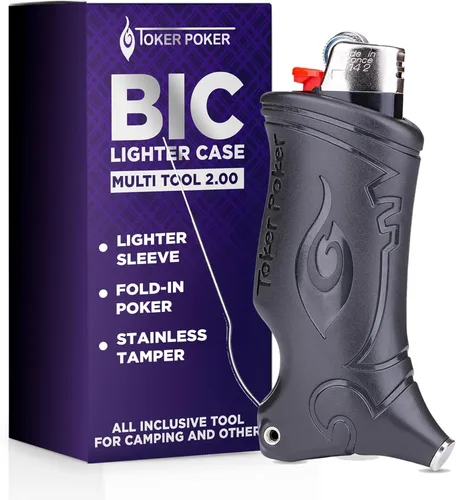 Vista 7 de Toker Poker - Funda para Encendido Bic Multiherramienta 2.0 - Ejército, Herramienta Todo en Uno para Acampar y Otros