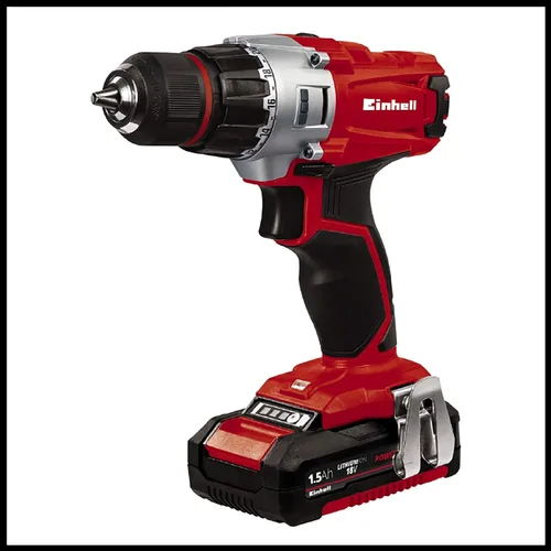 Vista 2 de Einhell TE-CD - Kit de taladro de taller Power X-Change de 18/2 Li de 18 voltios, 3/8 pulgadas (con batería de 1.5 Ah + cargador)