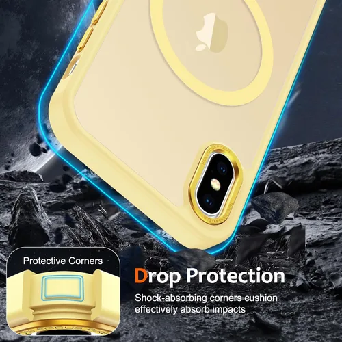 Vista 494 de Anuck - Funda magnética para iPhone 11 compatible con MagSafe, carcasa trasera mate translúcida dura, borde de TPU, delgada, resistente a impactos