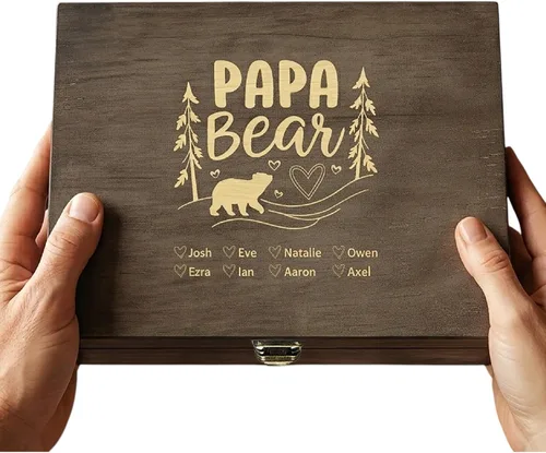 Vista 14 de Caja de Recuerdos de Madera Personalizada con Grabado Personalizado Caja de Memoria de Aventura para Parejas Recuerdos de Viaje Fotos Cartas - Cajas