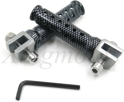 Vista 6 de Estriberas plegables para motocicleta, estribos delanteros compatibles con Yamaha FZR 600 XJ 600S YZF 600R 750R 1000 FZS1 FZ-1 R1 R6, pedal
