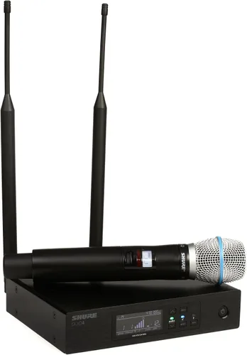 Vista 4 de Shure Transmisor de mano QLXD2/B87A con cápsula de micrófono vocal BETA 87A - para uso con sistemas de micrófono inalámbrico digital QLX-D, receptor