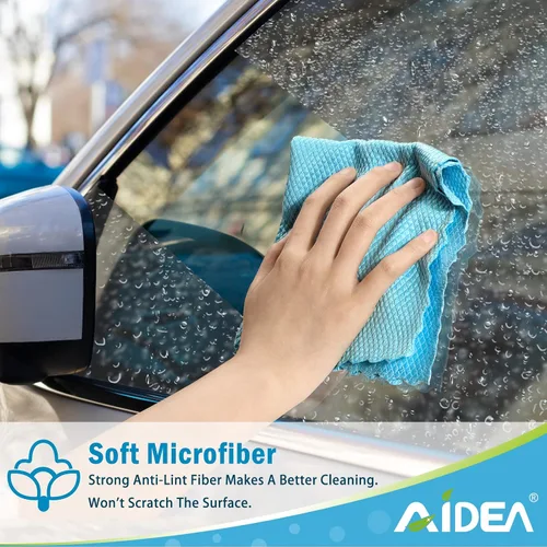 Vista 4 de AIDEA Paños de limpieza de microfibra, 8 Paños de limpieza multiusos, paño de limpieza de microfibra para pulido, paño de limpieza de ventanas