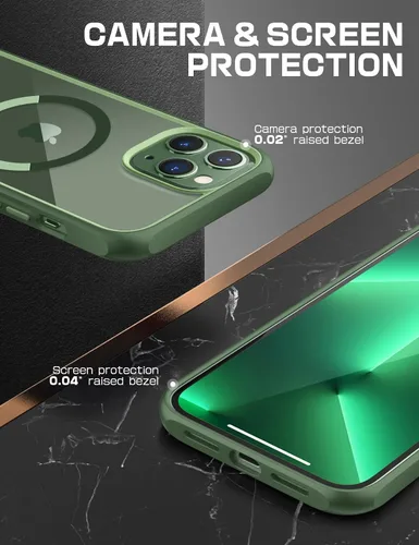 Vista 3 de SUPCASE Funda para iPhone 13 Pro (Unicorn Beetle Mag), [Compatible con MagSafe] [Protección de Grado Militar] Funda Protectora Delgada Transparente