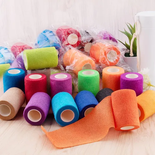 Vista 5 de BQTQ 30 rollos de vendajes autoadhesivos de 3 pulgadas, vendajes autoadhesivos de 3 pulgadas, vendaje elástico para esguinces de hinchazón de muñeca