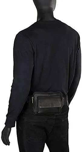Vista 9 de Le Donne Riñonera de cuero - Riñonera elegante y de moda - Riñonera de diseñador para hombres y mujeres - Bolsa de viaje para todas partes y uso