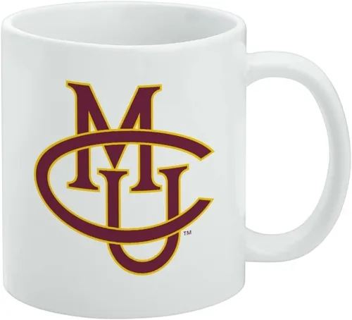 Vista 137 de Taza de cerámica con el logotipo principal de la Universidad Rider, taza de regalo novedosa para café, té y bebidas calientes, 11oz, blanca