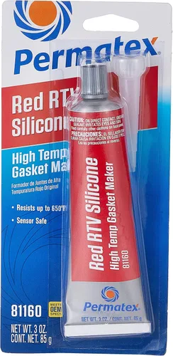 Vista 3 de Permatex 81160 Junta de silicona RTV roja de alta temperatura, 3 oz