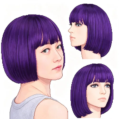 Vista 52 de Pelucas Bob con flequillo, peluca de cabello castaño rojizo de 10 Caoba