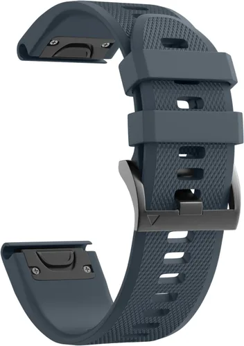 Vista 27 de ANCOOL - Correa para Garmin Fenix 5, de ajuste fácil, de silicona suave de 22 mm de ancho, correa de reloj para Garmin Fenix 5 Azul