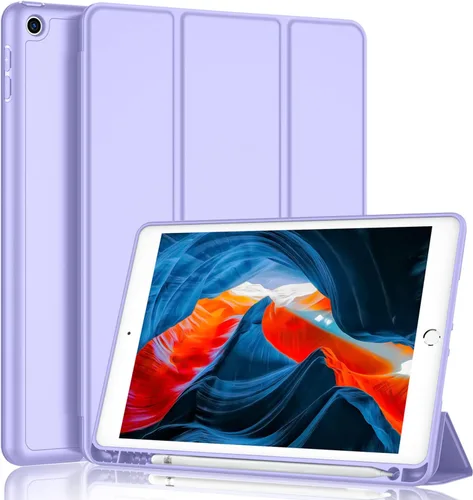 Vista 9 de iMieet - Funda para iPad de 9ª generación 2021/iPad de 8ª generación 2020 de 10.2 pulgadas con soporte para lápices, funda para iPad de 7ª