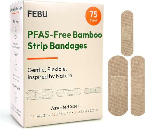 Vista 14 de FEBU Vendajes de bambú sin PFAS, 30 unidades para nudillos y dedos Apósito de tela flexible, respetuoso del medio ambiente, totalmente