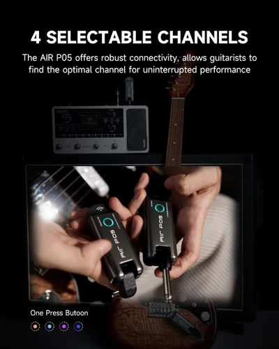 Vista 8 de MOOER GE150 Pro Li batería incorporada multi efectos con sistema inalámbrico de guitarra inalámbrica Air P05