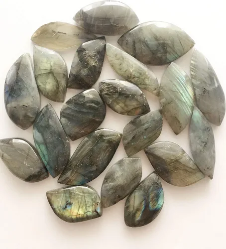Vista 7 de JIC Gem Healing Crystals India Labradorite Irregular Shape Stones, Piedra, 20 piezas