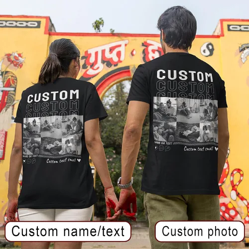 Vista 43 de Sudaderas con capucha personalizadas diseñan el tuyo propio, retrato de camisa de la foto, regalos personalizados para el día de San Valentín