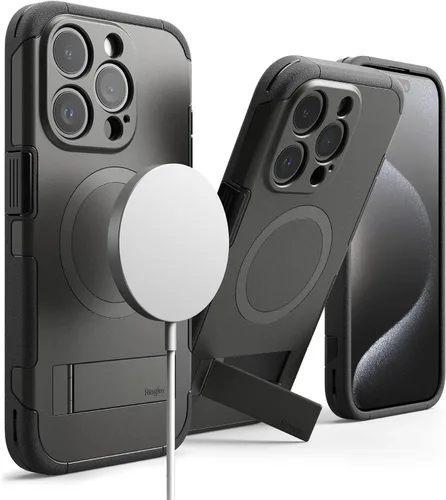 Vista 11 de Ringke Funda para iPhone 15 Pro Max [todo negro]