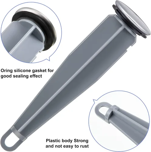 Vista 6 de Enhon Tapones emergentes compatibles con componentes de drenaje Moen, émbolo de drenaje cromado para lavabo de baño, 4-7/8 pulgadas de alto