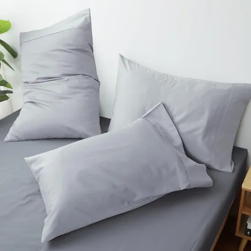 Vista 123 de Juego de 2 fundas de almohada 100% de algodón egipcio, fundas de almohada refrescantes de 400 hilos, fundas de almohada suaves y transpirables