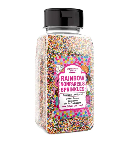 Vista 4 de Unpretentious Nonpareils negros, 1 libra, cobertura de postre, gránulos redondos, color negro oscuro