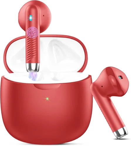 Vista 17 de Auriculares inalámbricos, auriculares Bluetooth 5.4 con graves estéreo, auriculares Bluetooth en el oído con cancelación de ruido y micrófono