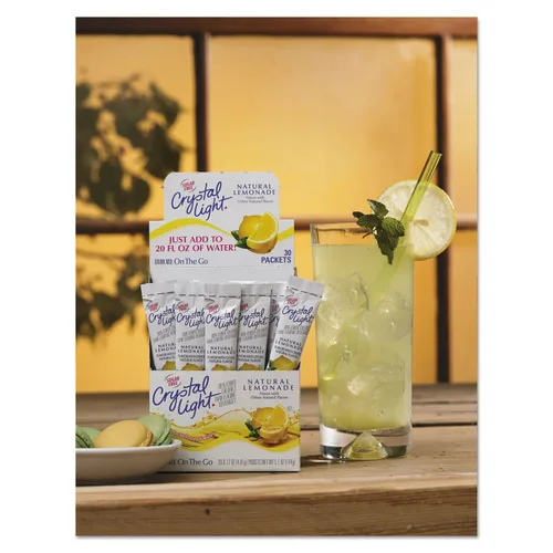 Vista 3 de Crystal Light Productos Crystal Light - Mezcla de bebida saborizada, limonada, 30 paquetes de 0.17 onzas, paquete de 1