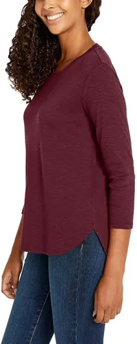 Vista 2 de Kirkland Signature Camiseta de algodón para mujer con manga 34
