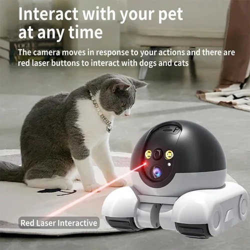 Vista 2 de Cámaras para mascotas de 360° para interiores, robot móvil de la cámara del Wifi