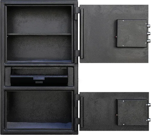 Vista 4 de T871 Caja fuerte de depósito de 2 puertas, teclado doble, 6.44 CBF
