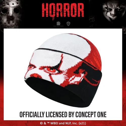 Vista 3 de Concept One Stephen King's IT Pennywise - Gorro de invierno enrollable, color negro, talla única, Negro