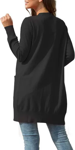 Vista 2 de FOLUNSI - Chaqueta de punto para mujer con bolsillos