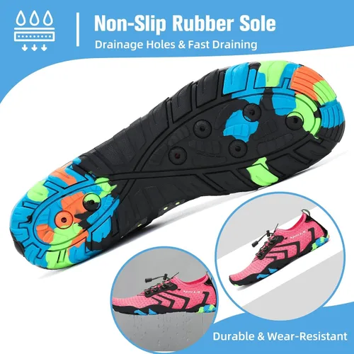 Vista 5 de Mishansha - Zapatos de agua para hombres y mujeres, secado rápido, para natación, buceo, surf, deportes acuáticos, piscina, playa, senderismo, yoga.