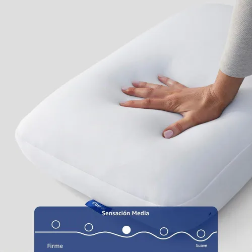 Vista 3 de Almohada Casper Hybrid para dormir, estándar, blanca