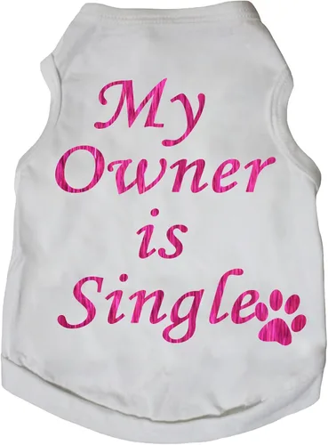 Vista 9 de Petitebella My Owner is Single Puppy - Camisa para perro (negro/morado, XS)