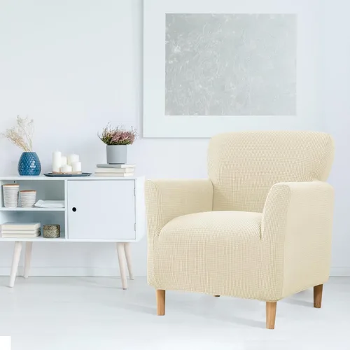 Vista 2 de MIFXIN Fundas para sillón de banquete, funda suave y elástica de jacquard con brazos, elástica antideslizante, funda de sofá, protector de muebles