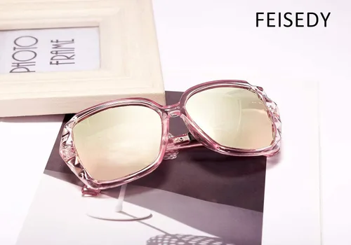 Vista 82 de FEISEDY - gafas de sol polarizadas para mujer, marco compuesto brillante B2289