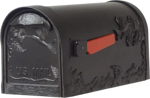 Vista 6 de SCB-1005_SPK600-BLK - Buzón de colibrí con poste de aluminio, color negro