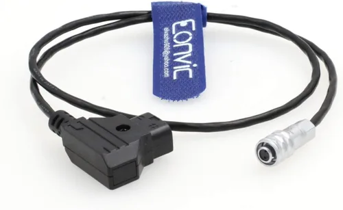 Vista 5 de Weipu 2 pines hembra para BMPCC 4K Blackmagic Pocket 4K a D-Tap Cable de alimentación oro montaje en V batería 1M