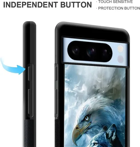 Vista 1935 de Compatible con Google Pixel 4A 5G Mobile Case Creative Acrylic Panel trasero Silicona Protección Grip especialmente diseñado para Google Pixel 4A 5G