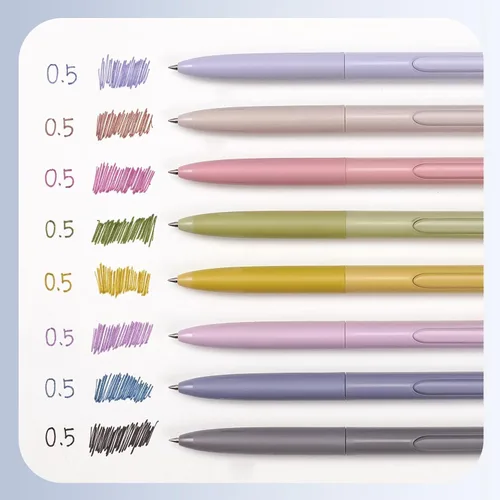 Vista 2 de WRITECH Bolígrafos de gel de 0.020 in, 8 unidades, bolígrafos retráctiles silenciosos para diario, dibujo y escritura, sin manchas, ni sangrado