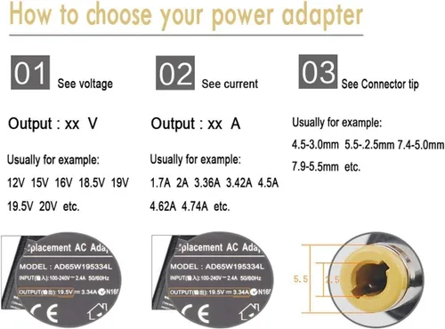 Vista 4 de Adaptador de CA de 90 W Cargador para portátil Toshiba Satellite L305 L305D L455 L505 L505D L635 L645 L655 L655D L745 L755 L775 L855 L875 A105 A135