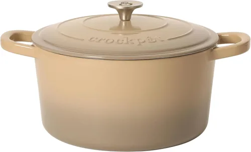 Vista 10 de Crock-Pot Horno Holandés Artesanal Redondo de Hierro Fundido Esmaltado, 3 Cuartos, Aqua