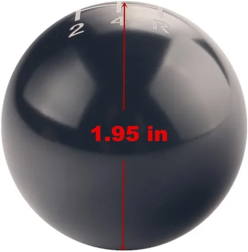 Vista 4 de Dewhel JDM Cabeza redonda para palanca de cambios de 5 velocidad tracción manual, pomo de palanca atornillable M10 x 1,5 en para Honda Acura, Negro