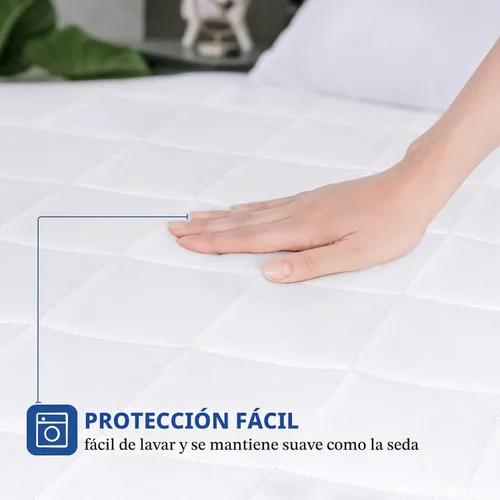 Vista 9 de Sealy Protector de colchón térmico tamaño matrimonial de 54 x 75 pulgadas Funda de colchón eléctrica acolchada impermeable de lujo con controlador