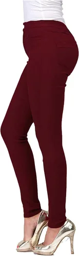 Vista 2 de FEDULK Leggings de mezclilla para mujer, cintura alta, control de abdomen, cómodos pantalones elásticos