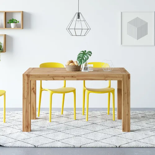 Vista 8 de Mobili Fiver, Iacopo Mesa de comedor extensible, color blanco Ashwood, fabricada en Italia