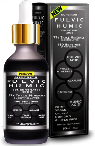 Vista 2 de Mezcla mineral húmica fúlvica – 580 porciones Paquete X935 suplemento de ácido húmico y fúlvico + aceite de orégano X989 con aceite de semilla